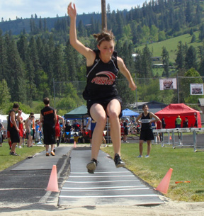 Tyler Workman competed in the long jump at Regionals.