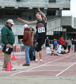 MaKayla Schaeffer finished third in the long jump.