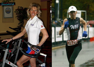 Biking and running are two of the three parts of a triathlon.