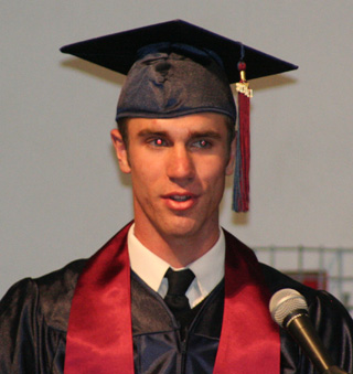 Dylan Prigge gives the Salutatory address.