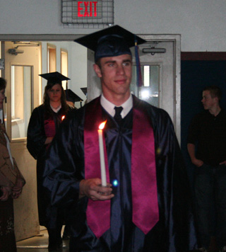 Dylan Prigge during the Processional