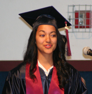 Margaret Yalbuw gives the Valedictory address.