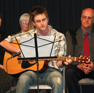 Michael Rehder performed the Summit Academy Class of 2010s class song-The Time of Your Life.