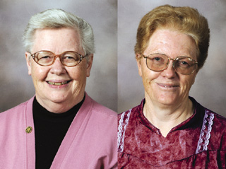 Sister Placida Wemhoff, left, and Sister Carol Ann Wassmuth.