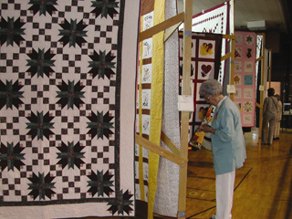 Quilts on display at Spirit Center. Photo provided by Monastery.