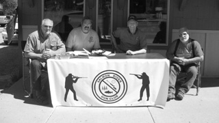 Pictured above are Salmon River Gun Club Vice Chairman Rodger Laughlin, Chairman  Justin Mann, Idaho County Commissioner Jim Rehder, and Salmon River Gun Club member Tim Kelly. Photo provided by Joe Riener.
