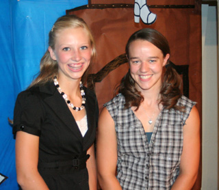 Sarah Baune, left, and Monica Lustig were the Friends of 4-H award winners this year. Baune won the mixer while Lustig won the sewing machine.