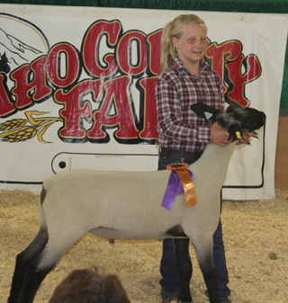 Katrina Frei of Grangeville had the grand champion market lamb.