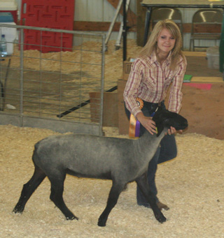 Sheyenne Stewart of Grangeville was grand champion showman for market lambs.