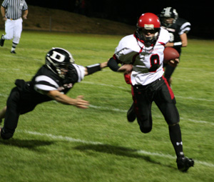 Troy Lorentz gained 21 yards on this run as the JV's took over late in the 4th quarter.