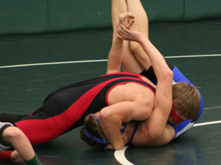 His opponent may have pulled Damian McWilliams headgear down over his eyes but that didnt stop him from getting the pin.