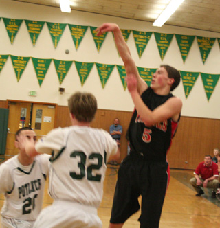 Seth Guyer follows through on a shot at Potlatch.