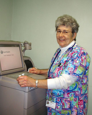 Theresa Shears, LPN, is this months  employee of the month at St. Marys Hospital