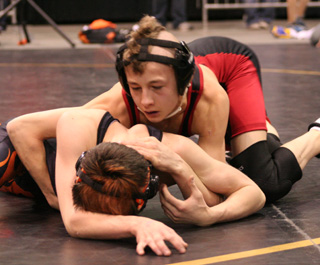 Tyler Ross went for the Mohawk look on the second day at State.