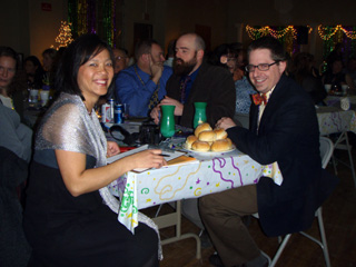 Dr. Jeremy and Chinh Le Ostrander enjoy a moment at last years Mardi Gras. This years fundraiser, Dancing with the Stars, will be held this Saturday, May 14th.