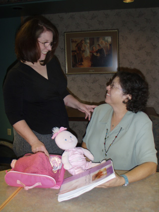 Lisa Halligan, RN, (left) and Sr. Janet Barnard, RN, enjoy team teaching the St. Marys Hospital Childbirth Education classes held in Kamiah and Cottonwood.