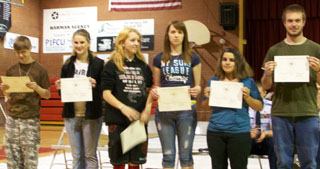 Presidential Achievement winners from left are Randy Becker, Betty Clark, Dani Cochran, Kayla Johnson, Cassie Temes and Garrett Workman. Photo provided by PHS.