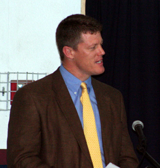 Brent Frei, uncle of graduate Jamie Chmelik, was the commencement speaker at Summits graduation.