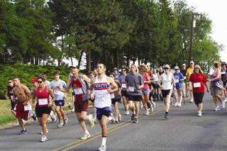 The start of last years Raspberry Festival Fun Run