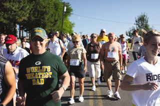 Some of those that participated in the 5K walk at last years Raspberry Festival.