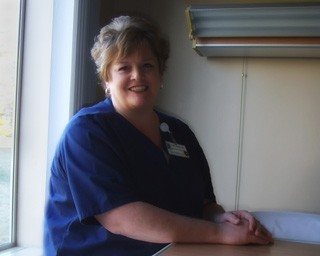 Kathy Seubert, RN, SMH Director of Nursing Services and Discharge Coordinator, works with patients who would like to return to St Marys Hospital for recuperation and rehabilitation after having specialized procedures done elsewhere.