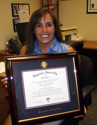 Megan Wilson, SMHC Family and Pediatric Nurse Practitioner, recently received her Doctor of Nursing Practice from Duquesne University. She helps staff the five St. Marys Hospital satellite clinics.