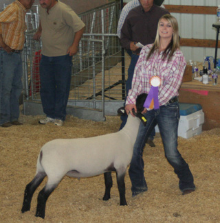 Cassy Paluh of Grangeville had the grand champion quality lamb, which brought an amazing $15 per pound at the sale.