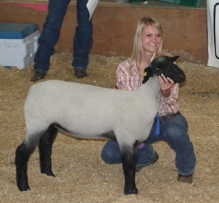 Sheyenne Stewart has the reserve champion sheep.
