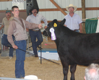 Wyatt Thanstrom was reserve champion showman for market beef.