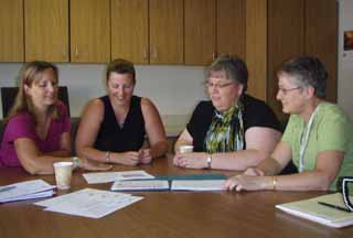 Anna Buschbacher, Program Coordinator, and Hilarie Engle, Executive Director, Komen for the Cure, Boise Affiliate, met earlier this summer with Shari Kuther, RN, and Pam McBride, SMHC Chief Grants Officer, about the Ladies Night Out program. The next event is scheduled for October 12th.