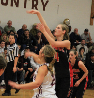 Tanna Schlader puts up a shot at Kamiah.