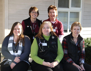 The SMH-CVHC Team: Back from left are Shawn Severson, RN, and Linda Murphy, RN. Front from left are Brandi Larson, Lola Ryan, RN, and Jana Frei, RN.