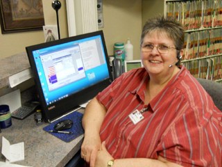 Donna Main is the March employee of the month at St. Marys Hospital and Clinics.