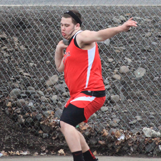 Josh Roeper in the shot put where he placed third.