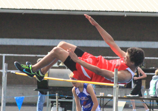 Tyler Hankerson cleared 5 in the high jump at Kamiah last Friday.