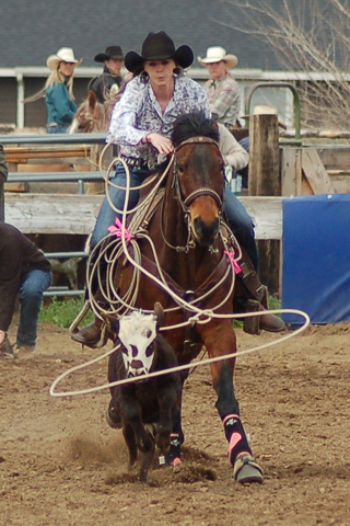 MaKayla Schaeffer in breakaway. Photo by Michelle Schaeffer.