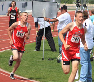 Peter Spencer and Justin Ross in the 1600 at State.