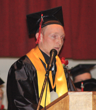 Troy Lorentz gives the Salutatory address.