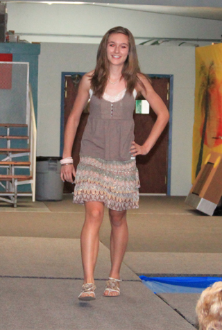 Krystin Uhlenkott struts on the catwalk during the Making the Most of Me, Level II judging.