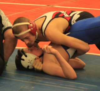 Tyler Ross scores a pin.