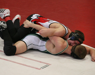 Hunter McWilliams in an early round match.