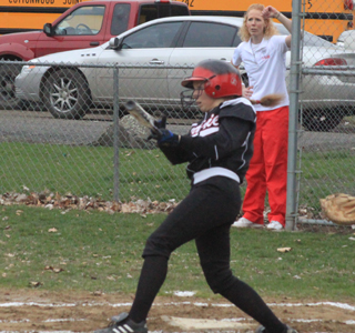 Sky Wilson connects for a triple to lead off the game at C.V.