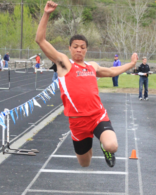 Tyler Hankerson in the triple jump.
