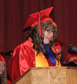 Co-Valedictorian Logan Dahlen.