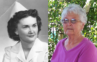 Mary Watson then and now.