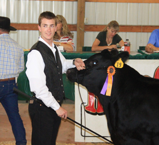 Wyatt Thanstrom of Grangeville was the grand champion showman for market beef.