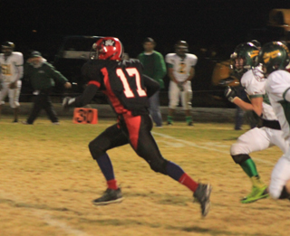 Tyler Hankerson picked up 50 yards on this run that started out as a simple dive into the middle of the line. He quickly broke into the clear thanks to the blocking of the Prairie linemen.
