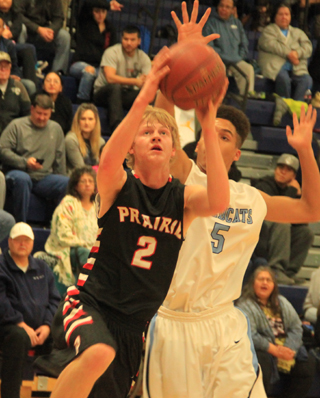 Rhett Schlader goes for a lay-up in the Lapwai game.
