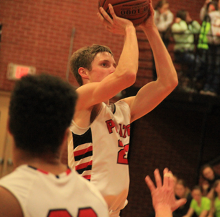 Lucas Arnzen puts up a shot in the Genesee game.