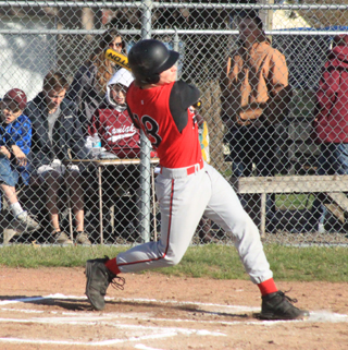 Calvin Hinkelman led off the second inning at Kamiah with a deep fly ball to center for a double. He eventually scored the games first run.
